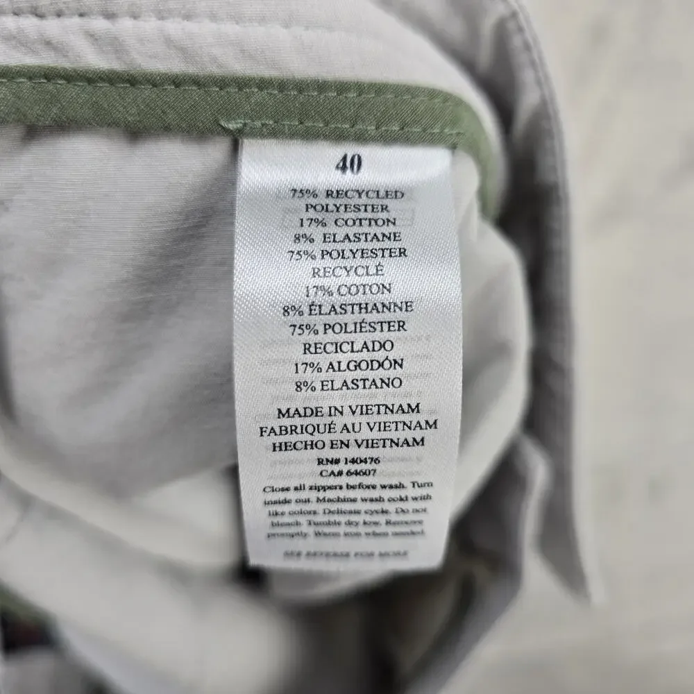 Faherty All Day Chino Shorts Mens 40 Gray Stretch Relaxed Fit 9
